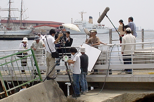 連続テレビ小説「わかば」神戸港震災メモリアルパークにて